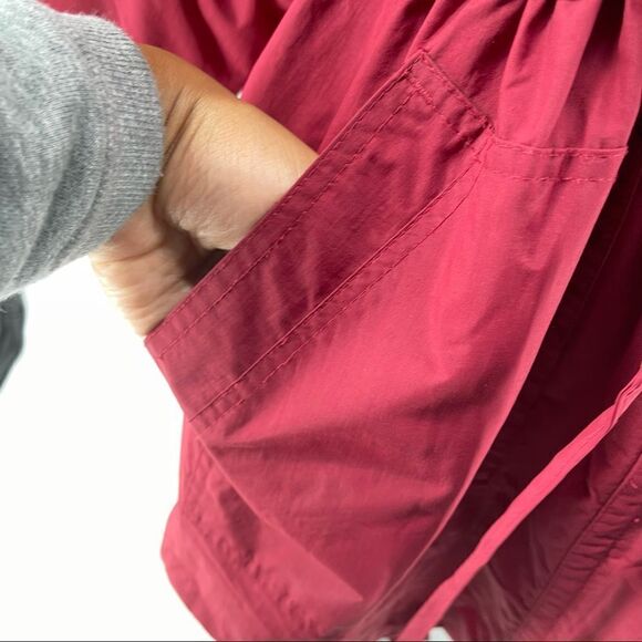 Women’s Red Removable Faux Fur Hooded Full Zip Convertible Anorak Parka Coat 1X - Picture 6 of 17